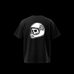 Lade das Bild in den Galerie-Viewer, LAEXTONS Oversized Tee – Totenkopf Helm Logo Rückseite
